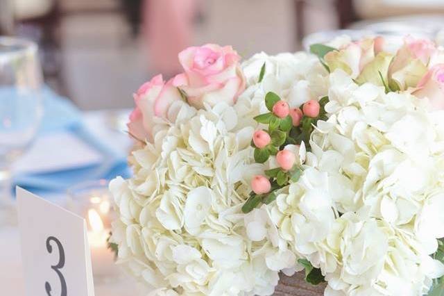 White rose centerpiece