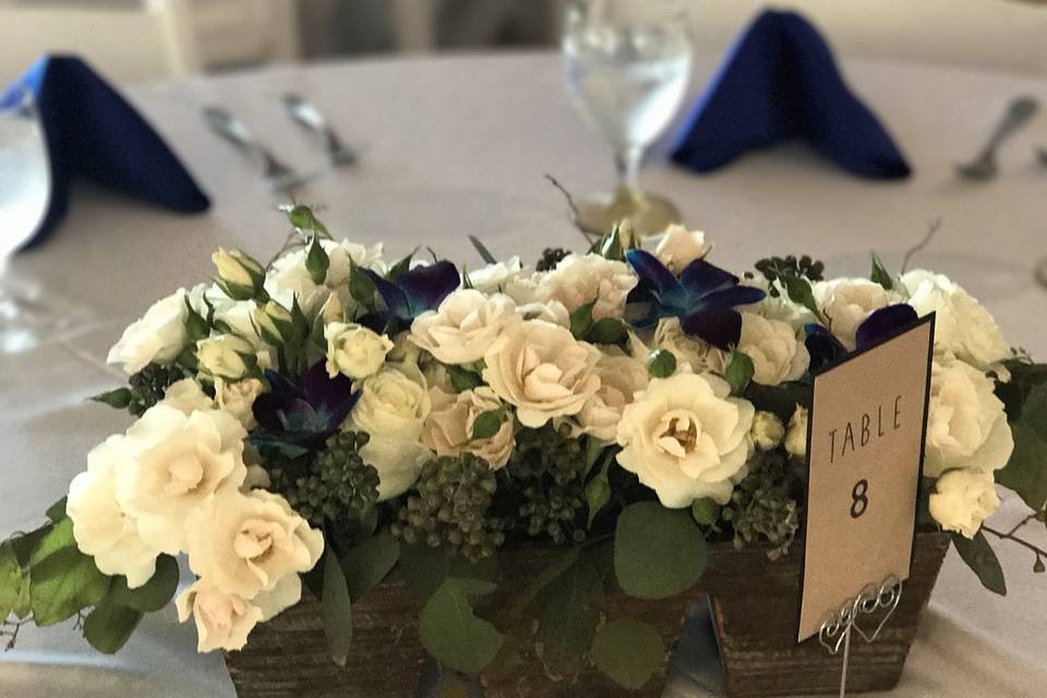 White flower centerpiece