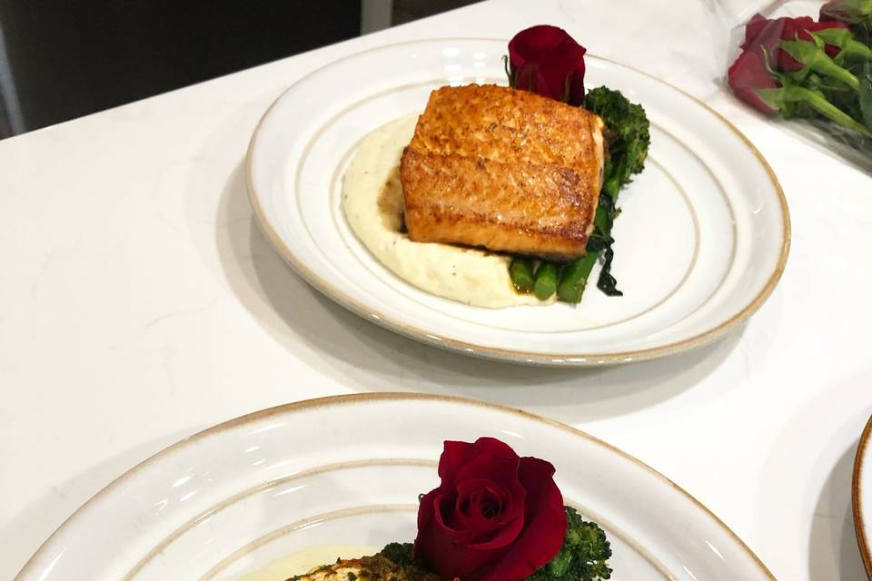 Pan-seared salmon