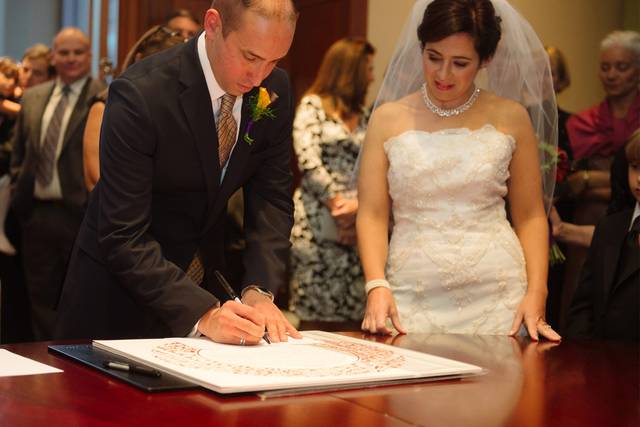 Forest ketubah - orange