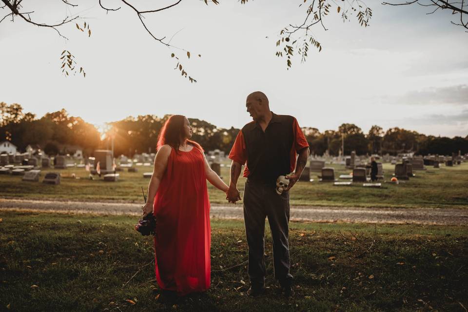 Among the graves