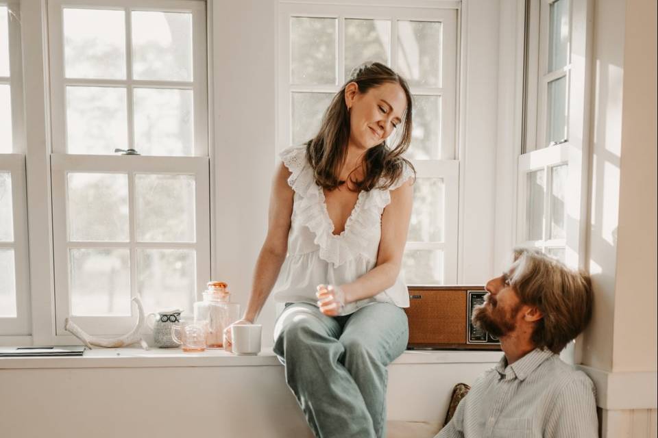 In the breakfast nook