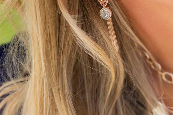 Hoop earrings with jewel detailing
