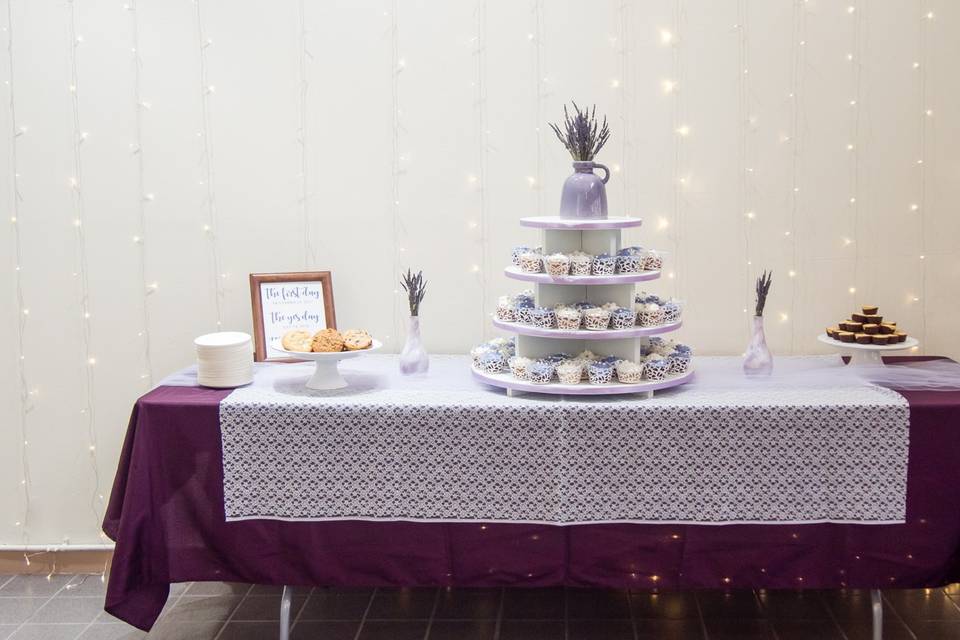 Bridal shower cupcake tower