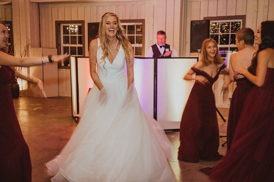 The bride hits the dancefloor