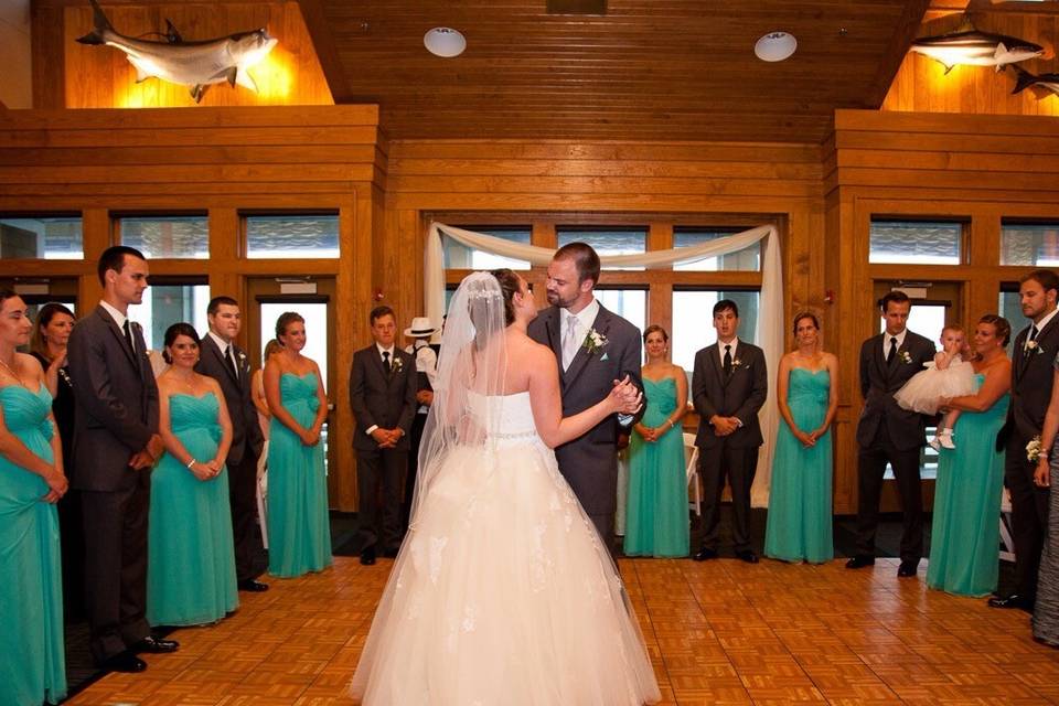 Newlyweds' first dance