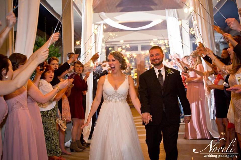 DJ Robert Batson dancing with the bride and groom