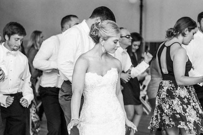 Newlyweds on the dance floor