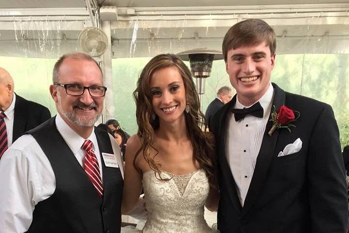 DJ Scott Garrison and the newlyweds