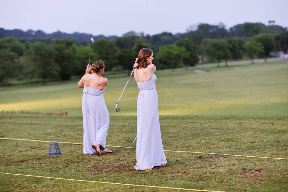 Golfing Bridal Party