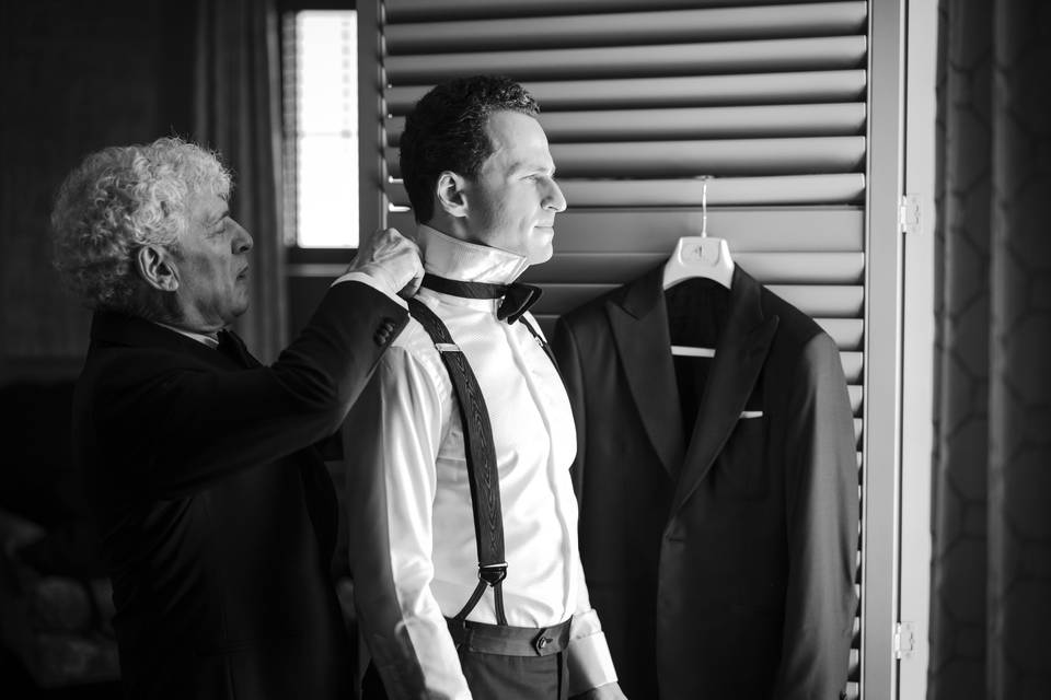 Groom Getting Ready
