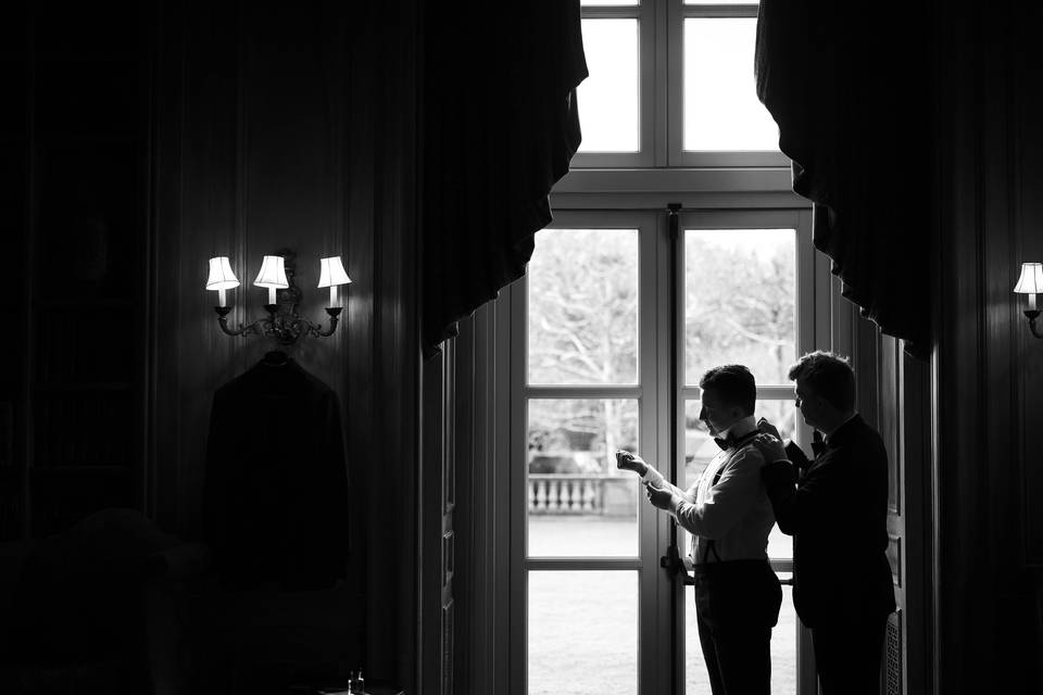 Groom Getting Ready