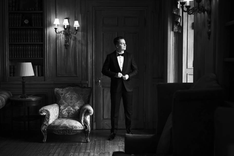 Groom Getting Ready