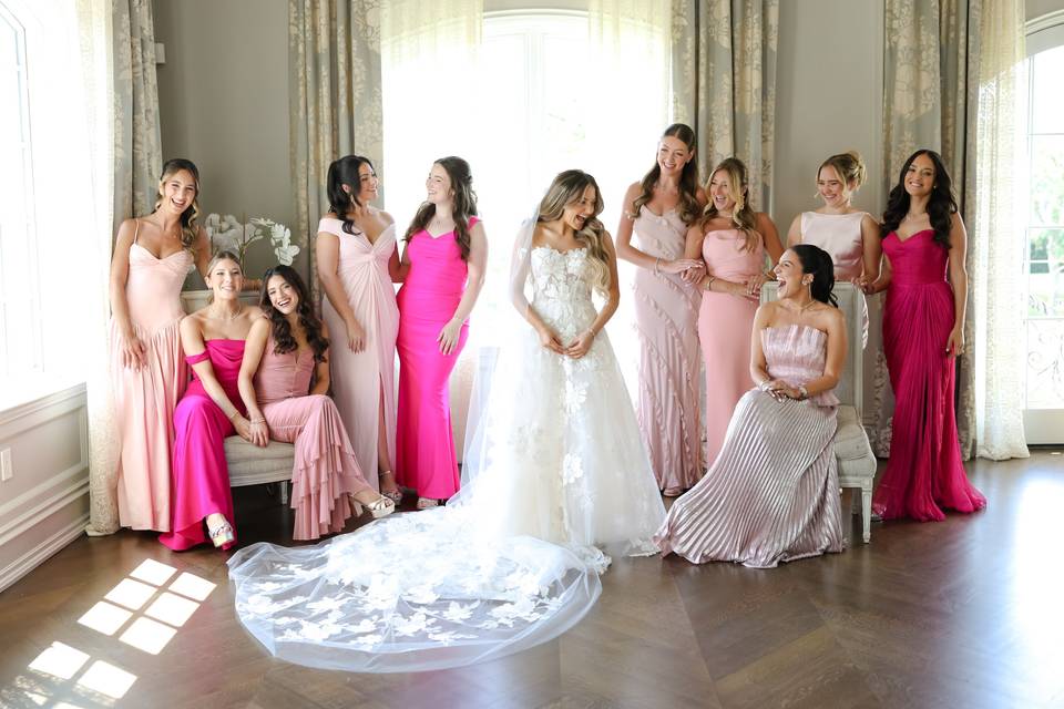 Bride and Bridesmaids