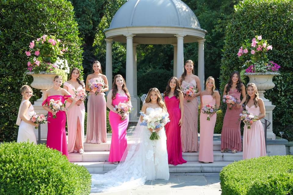 Bride and Bridesmaids