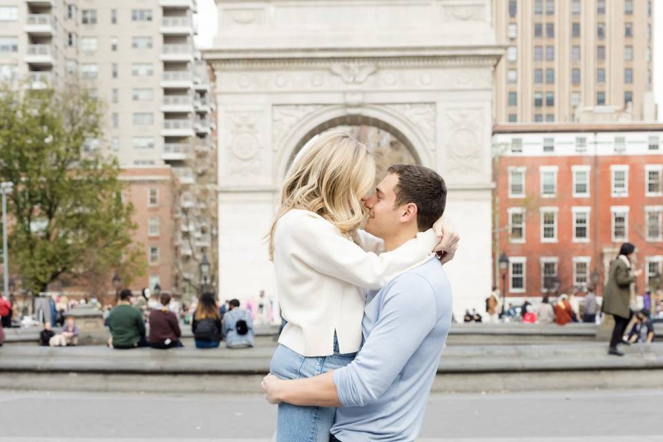 Union square engagement photos