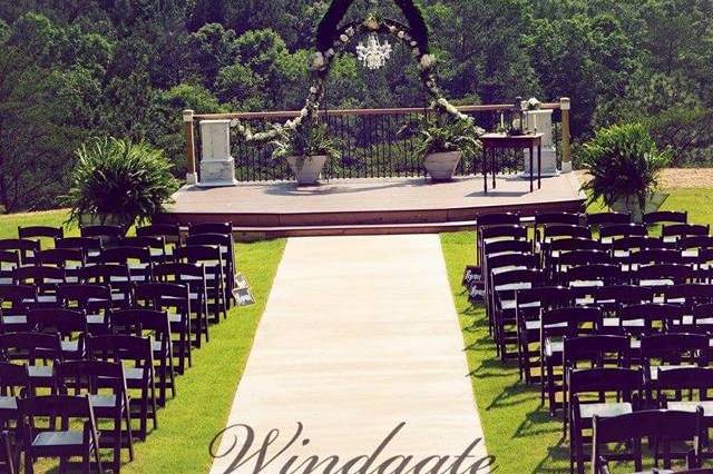 Wedding ceremony area