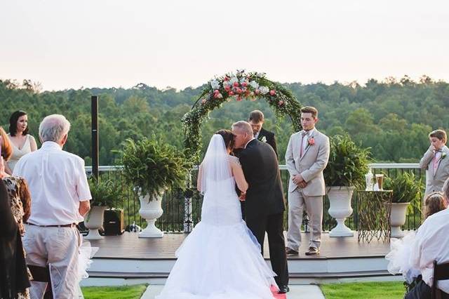 Outdoor wedding ceremony