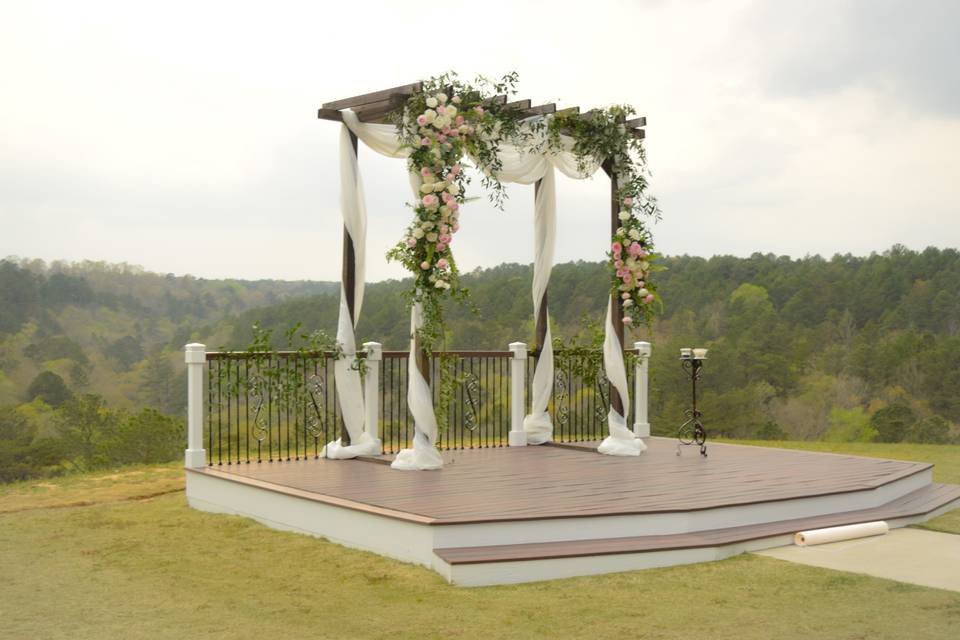 Wooden Arbor w/ florals