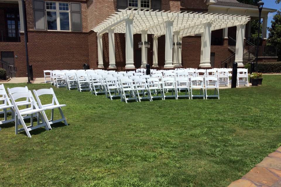 Seats for the ceremony