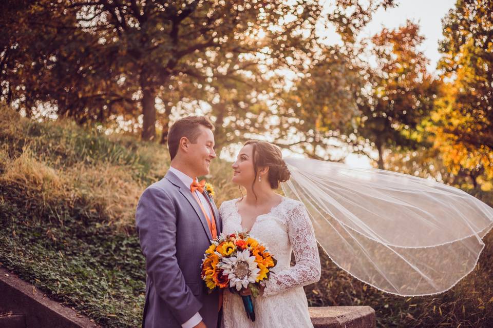 Fall wedding in Iowa