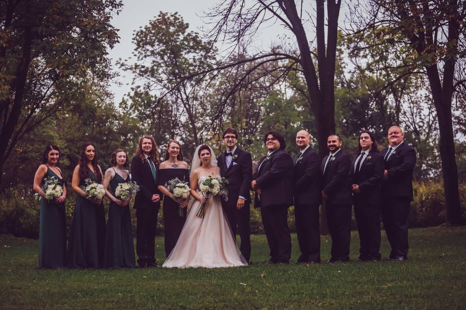 A cool bridal party