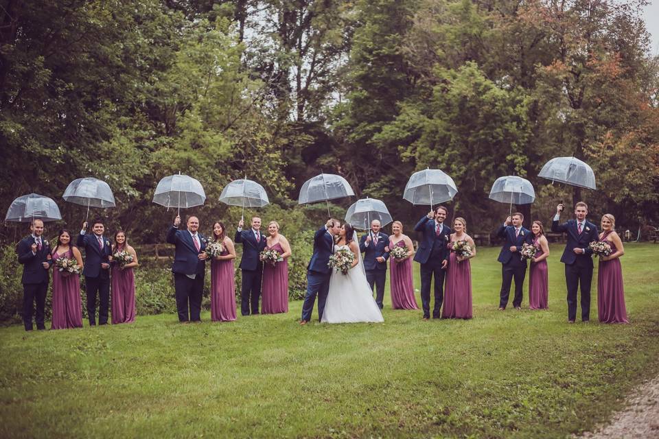 A rainy wedding ay