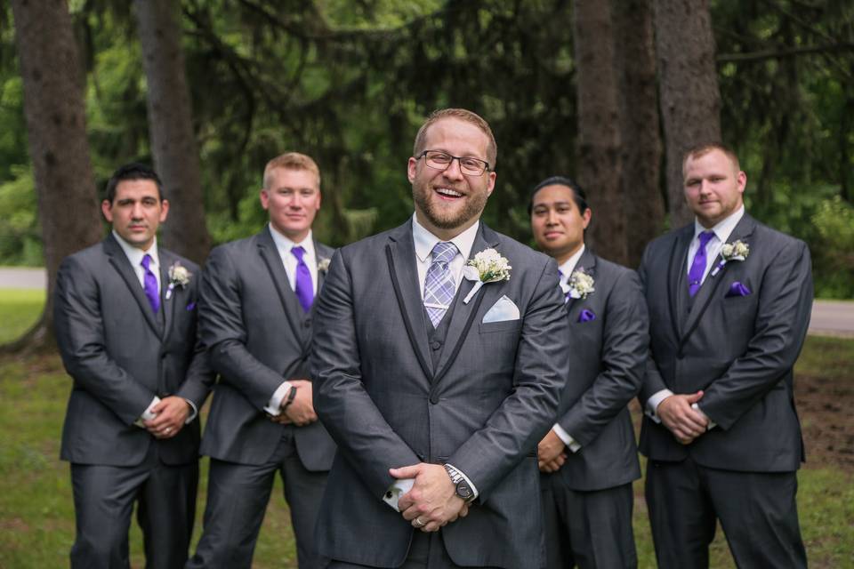 Groom and groomsmen photos