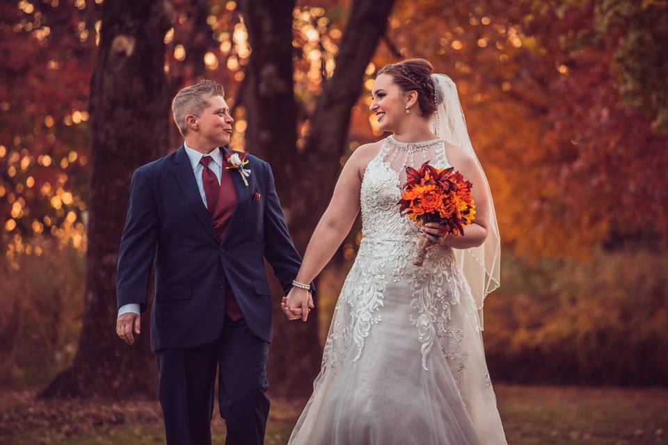 Fall wedding in Iowa