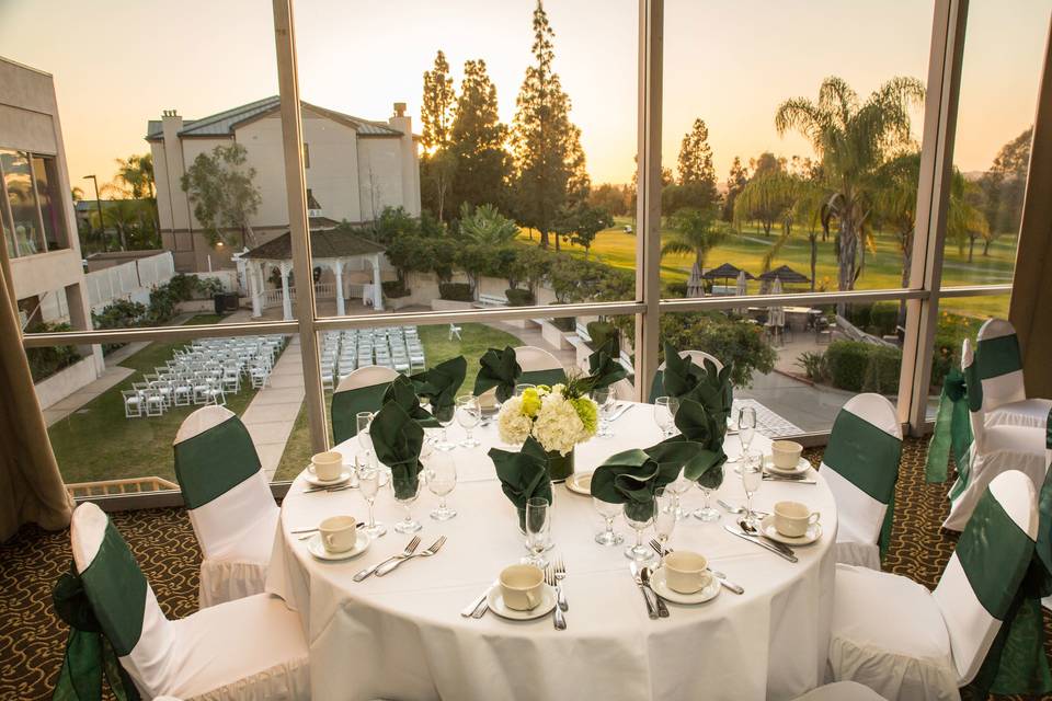 Overlooking the ceremony area