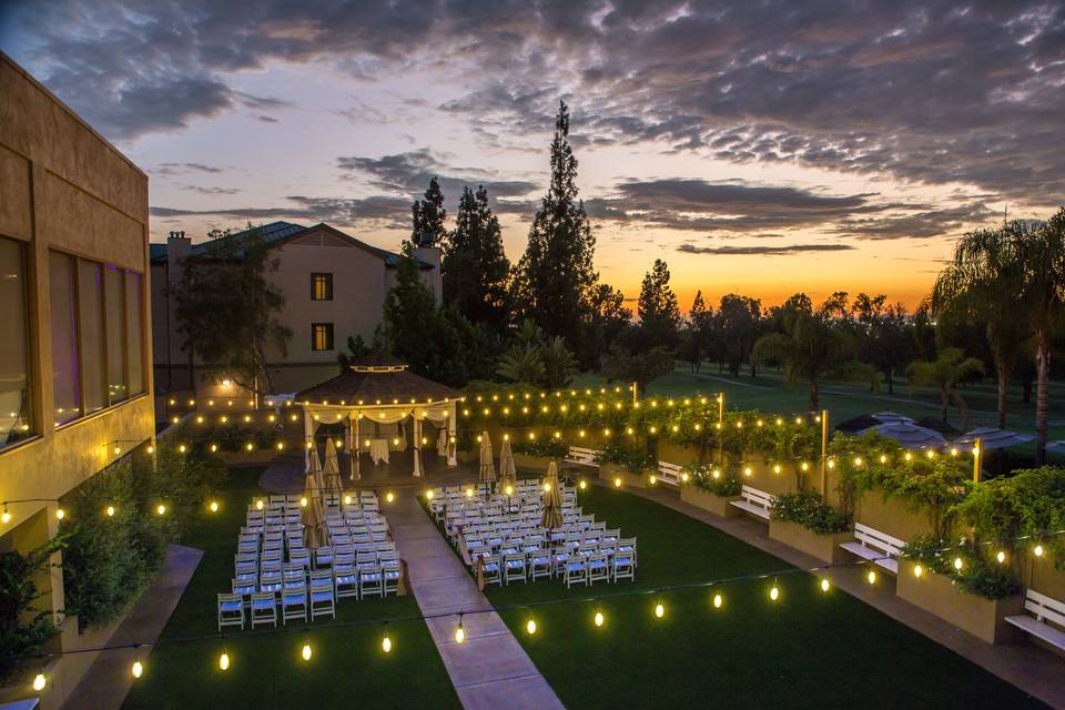 Ceremony area at night