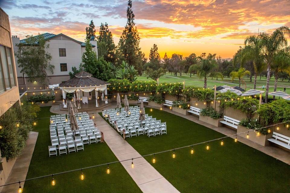 View of the ceremony area