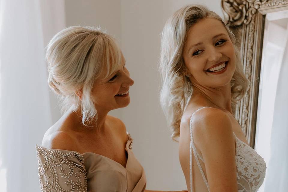 Mom and bride