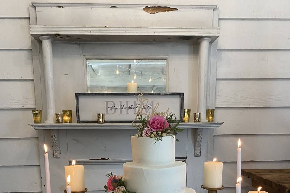 Cake Flowers and Candles
