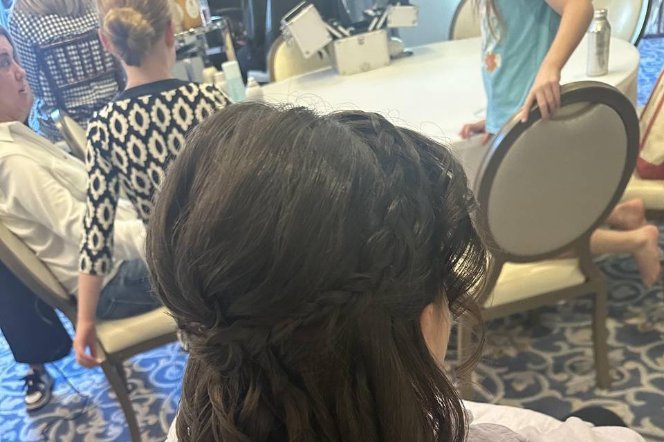 Half updo