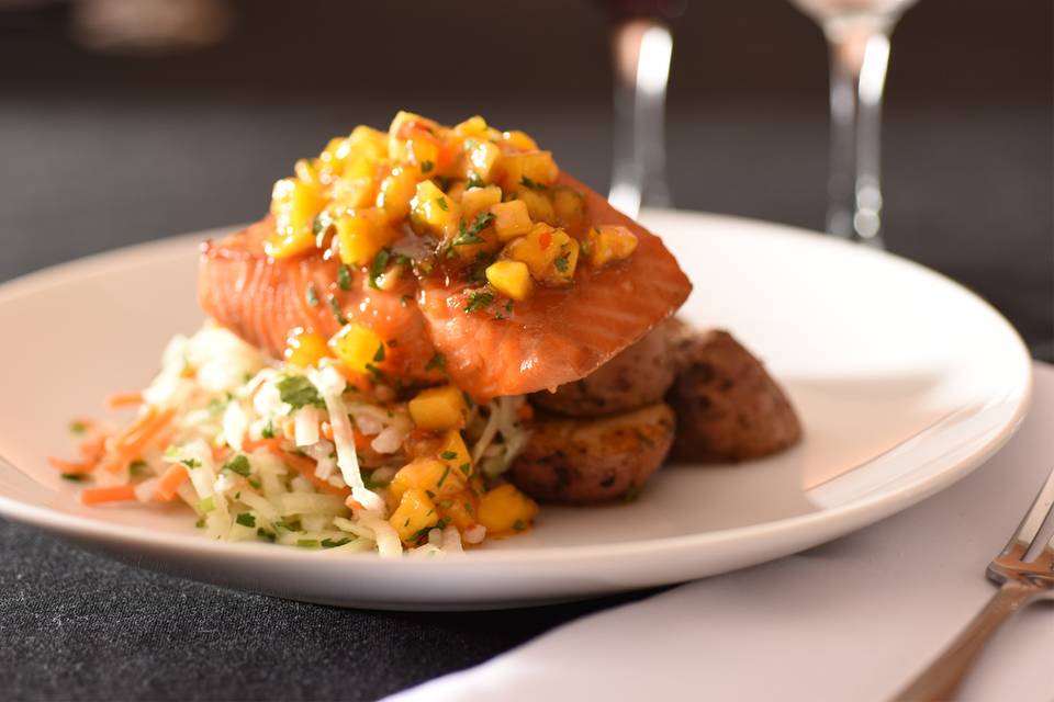 One of our many salmon dishes.