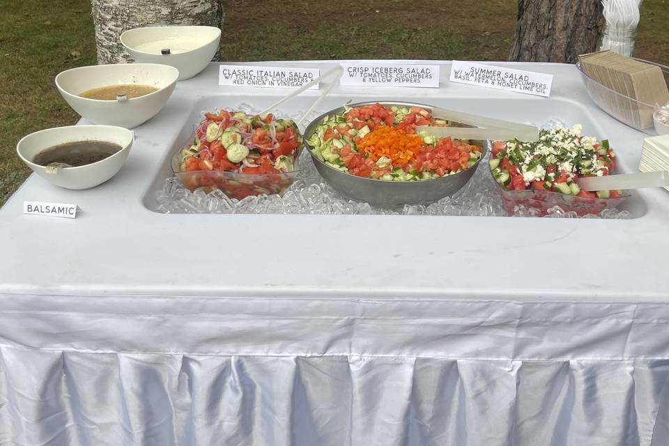 Mixed Greens Salad Table