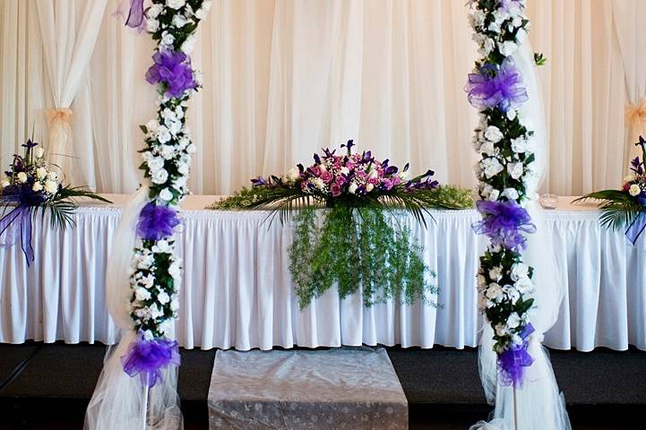Floral arch for ceremony
