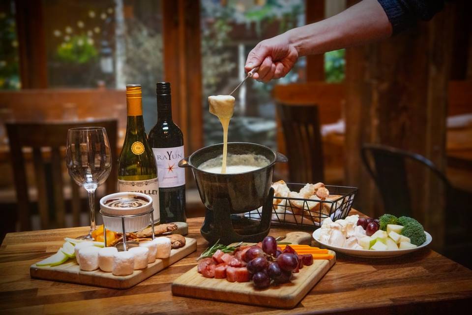 Fondue in the Garden room
