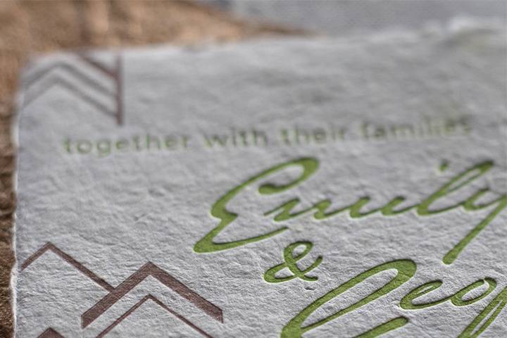 Letterpress on handmade paper