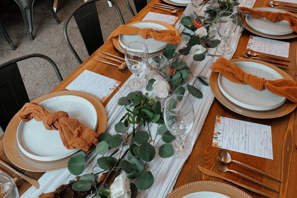 Reception table setup