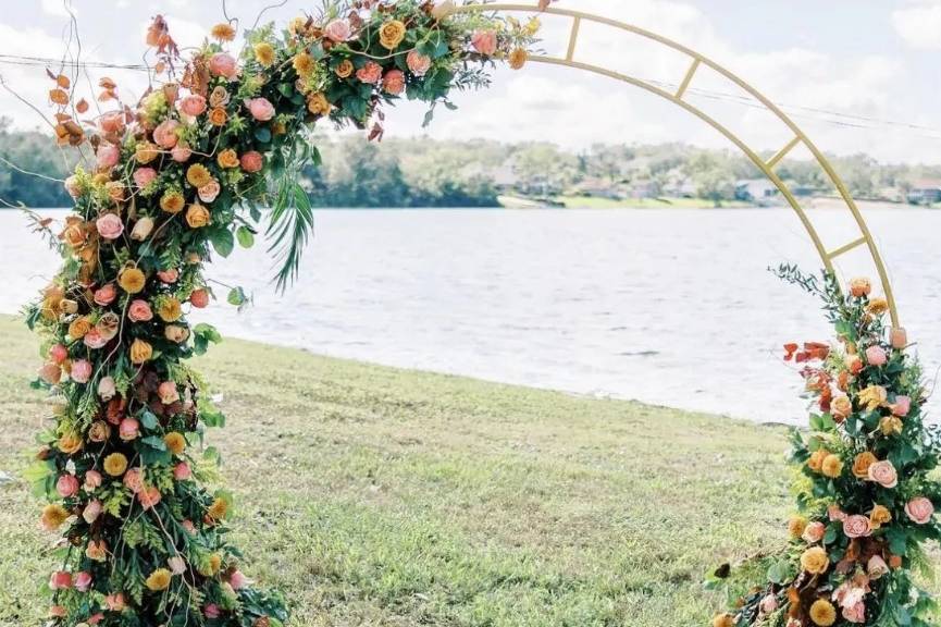 Stunning floral arch