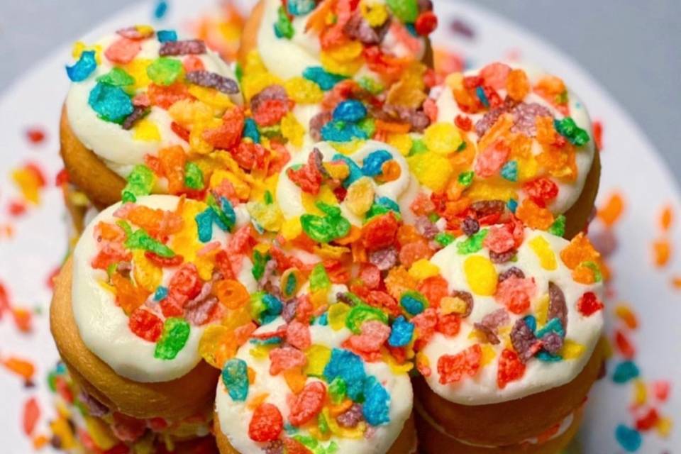 Fruity Pebble Donut Cake