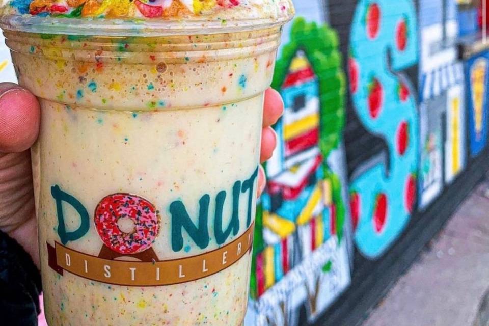 Fruity Pebble Donut Milkshake