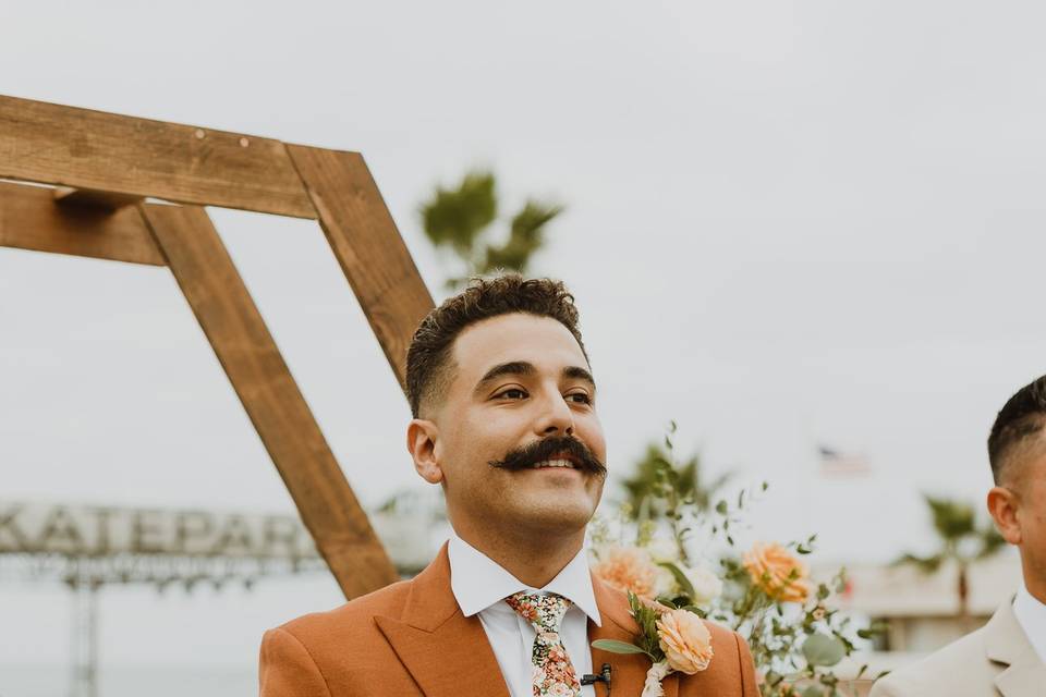 Terracotta boutonniere