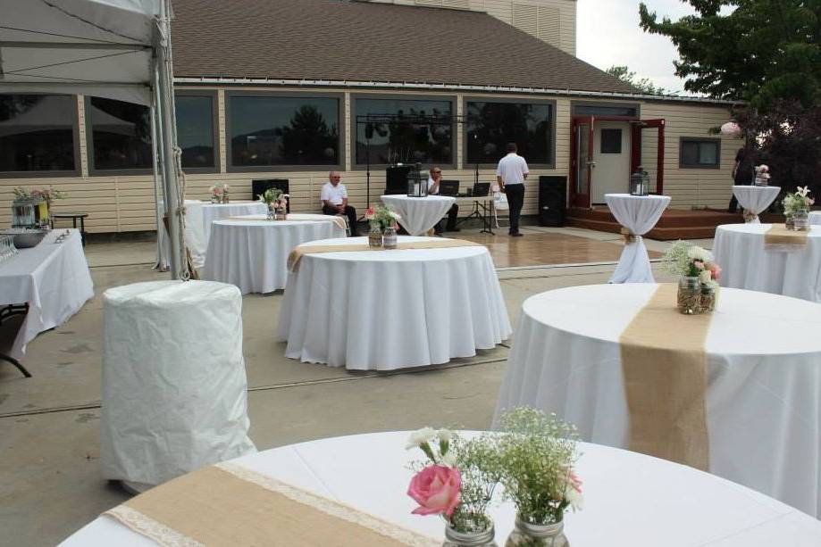 Wedding reception area