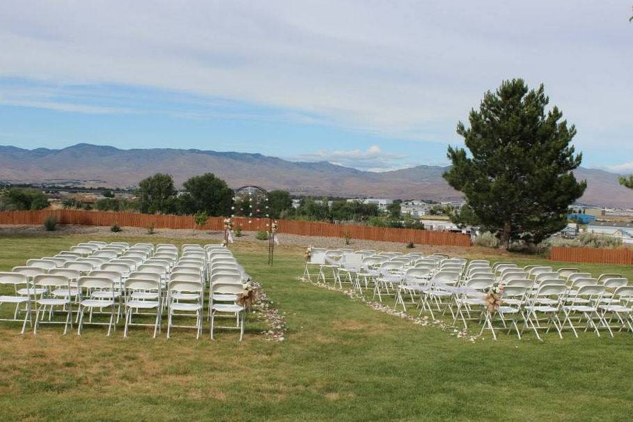 Outdoor wedding ceremony