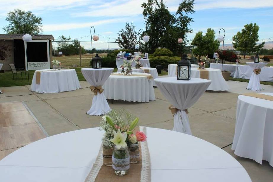 Wedding reception area