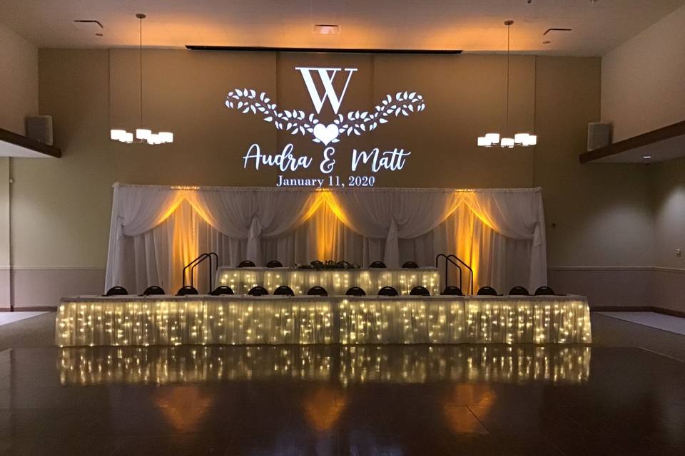 Head Table and Monogram