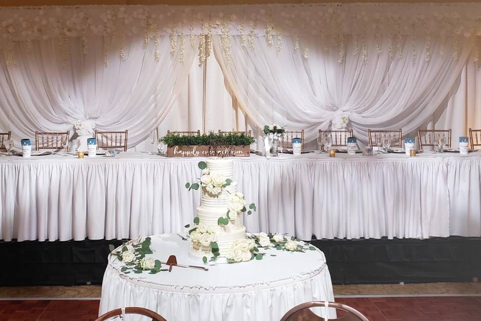 Draped Head Table